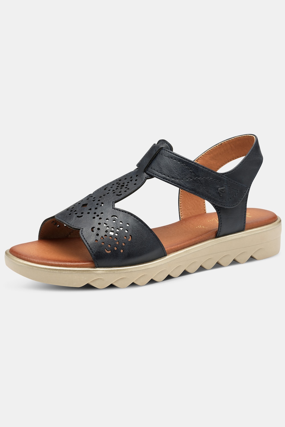 Riemchensandalen, Damen, blau, Größe: 39, Synthetische Fasern, Ulla Popken