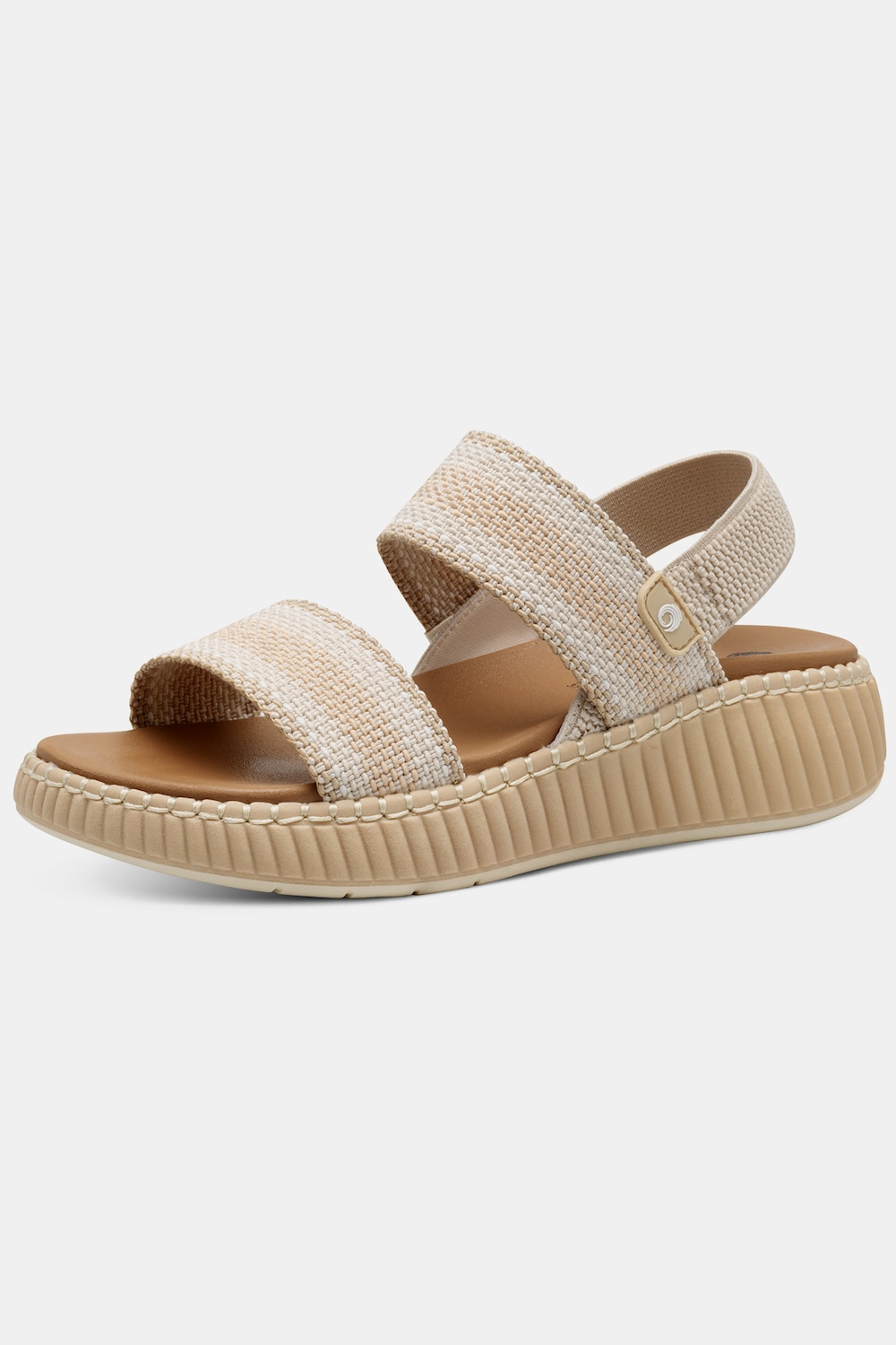 Riemchensandalen, Damen, beige, Größe: 40, Sonstige/Synthetische Fasern, Ulla Popken