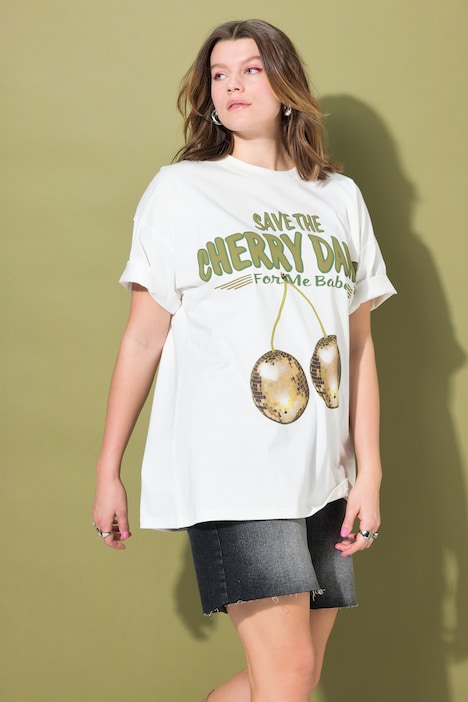 T-Shirt, oversized, Cherrys-Print