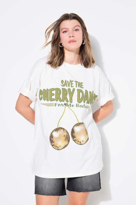 T-Shirt, oversized, Cherrys-Print