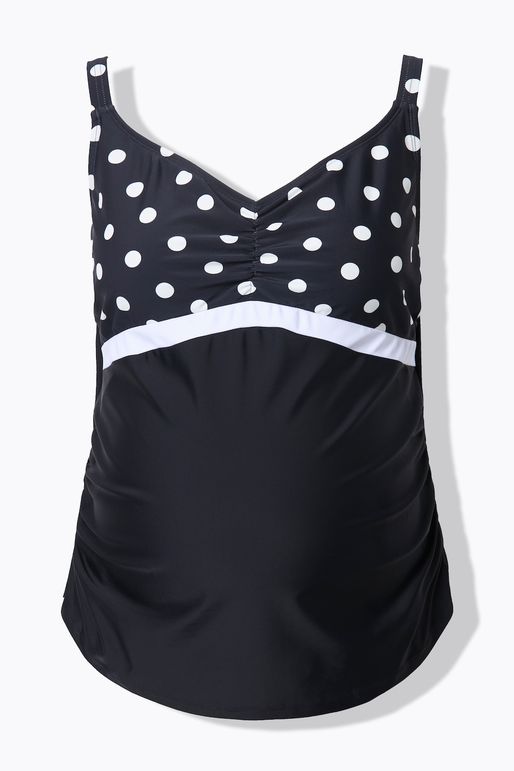 Stora storlekar Bellieva Tankini-överdel utan kupor, Dam, svart, storlek: 54/56, Polyester/Syntetfibrer/Elastan, Ulla Popken