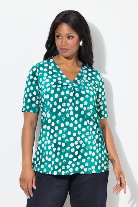 Polka dot Short Sleeve Slinky Top