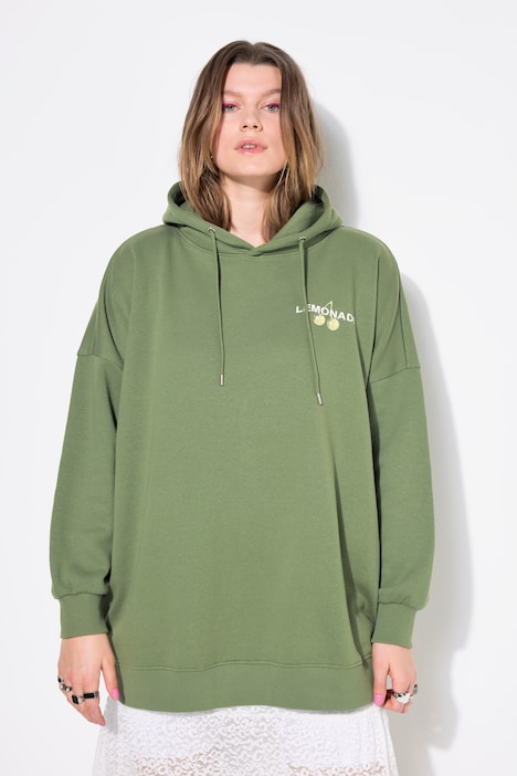 Hoodie, oversized, Lemonade-Print, Kapuze