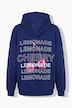 Hoodie, oversized, Lemonade-Print, Kapuze