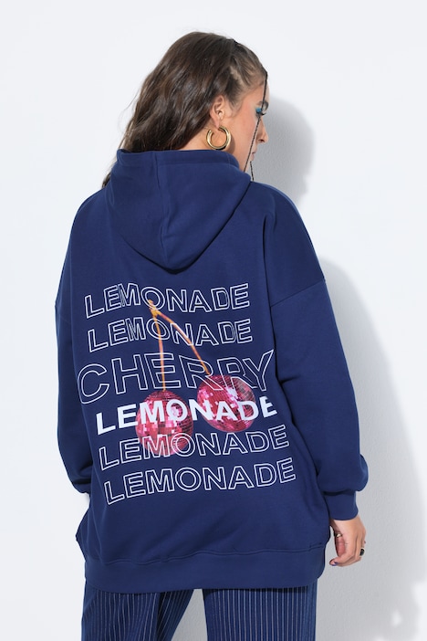 Hoodie, oversized, Lemonade-Print, Kapuze