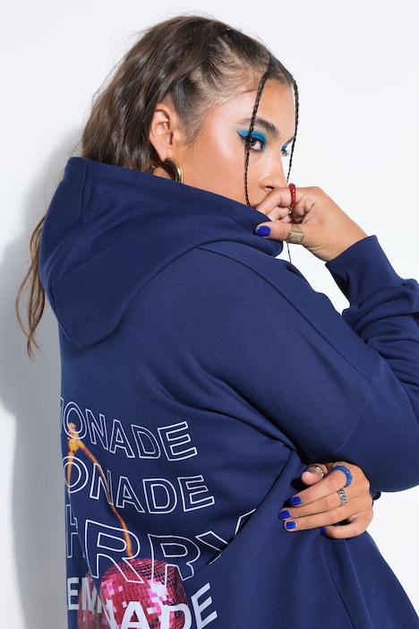 Hoodie, oversized, Lemonade-Print, Kapuze