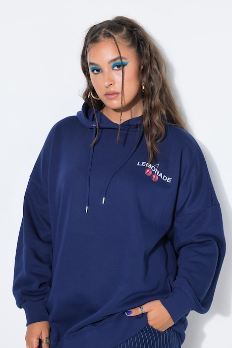 Hoodie, oversized, Lemonade-Print, Kapuze