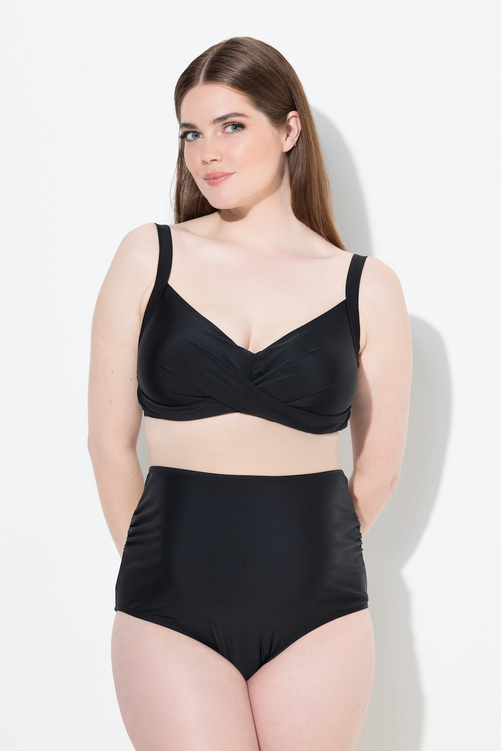 Große Größen Bellieva Badeslip, Damen, schwarz, Größe: 50/52, Polyester/Synthetische Fasern/Elasthan, Ulla Popken