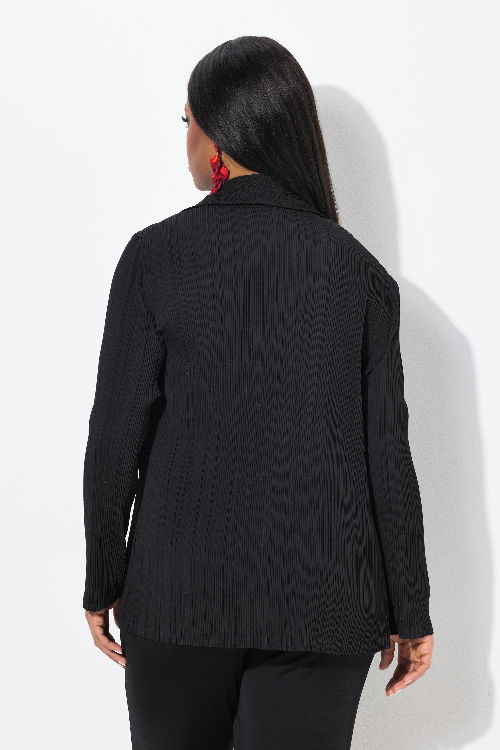 Ulla Popken Damen große Größen Plissee Blazer Reverskragen