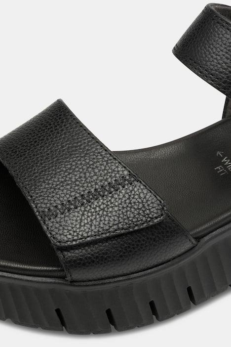Leder-Sandalen, Tamaris Comfort, Klettriegel, Komfortweite
