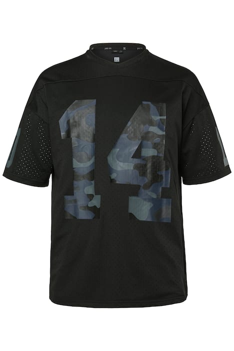 Síťovaný trikot JAY-PI, kolekce fitness, krátké rukávy, oversize, maskáčový potisk, do 7XL