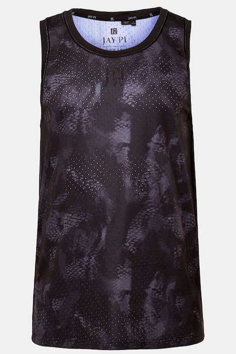 Débardeur JAY-PI en mesh, imprimé all-over et séchage QuickDry, collection Fitness - jusqu'au 7 XL