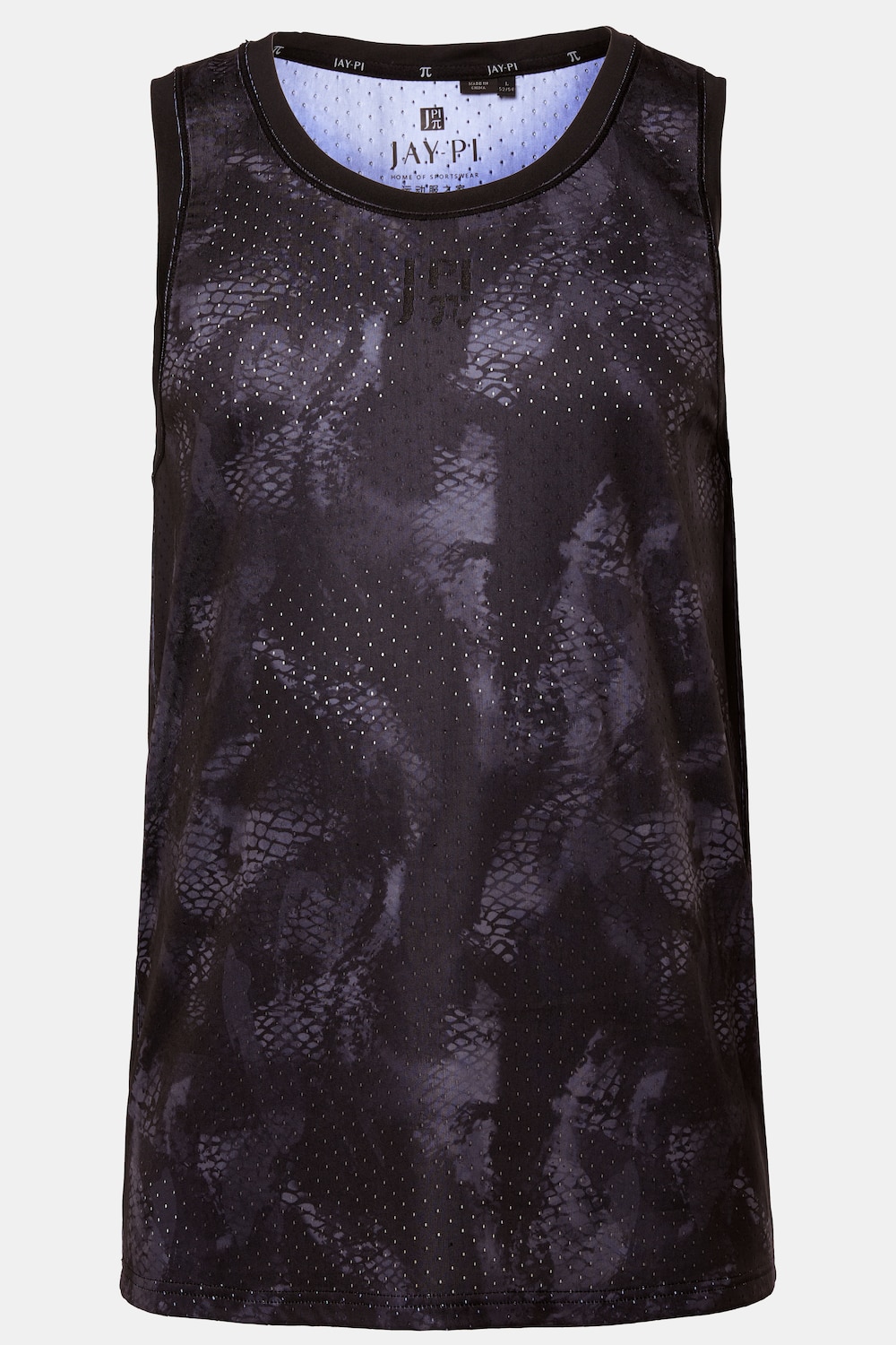 Débardeur JAY-PI en mesh, imprimé all-over et séchage QuickDry, collection Fitness - jusqu'au 7 XL