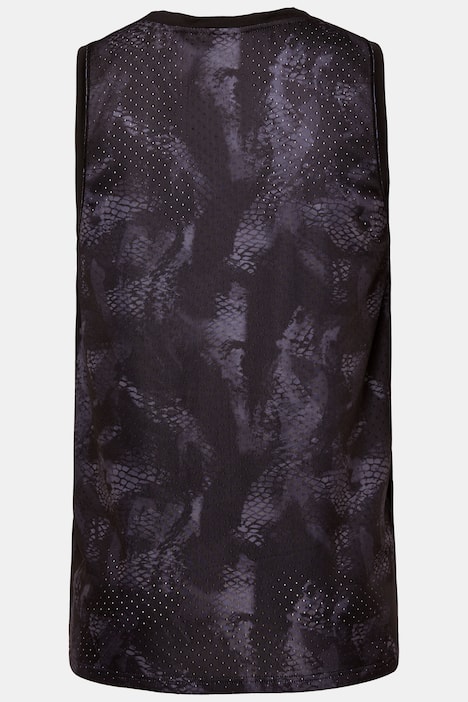 Débardeur JAY-PI en mesh, imprimé all-over et séchage QuickDry, collection Fitness - jusqu'au 7 XL