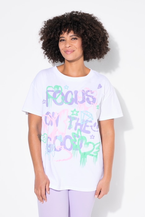 T-shirt, oversized, graffiti-print