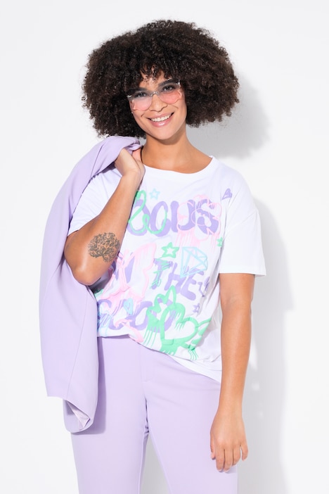 T-shirt, oversized, graffiti-print