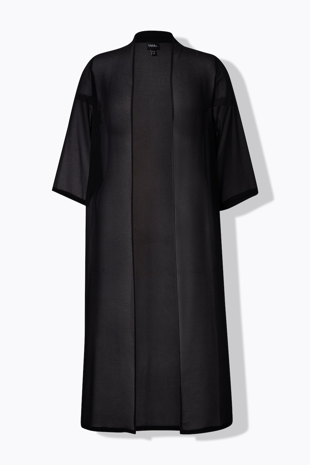 Stora storlekar Chiffongjacka, Dam, svart, storlek: 54/56, Polyester, Ulla Popken