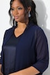 Longline Open Shape 3/4 Sleeve Chiffon Jacket