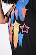 T-shirt dal taglio squadrato con stampa con stelle
