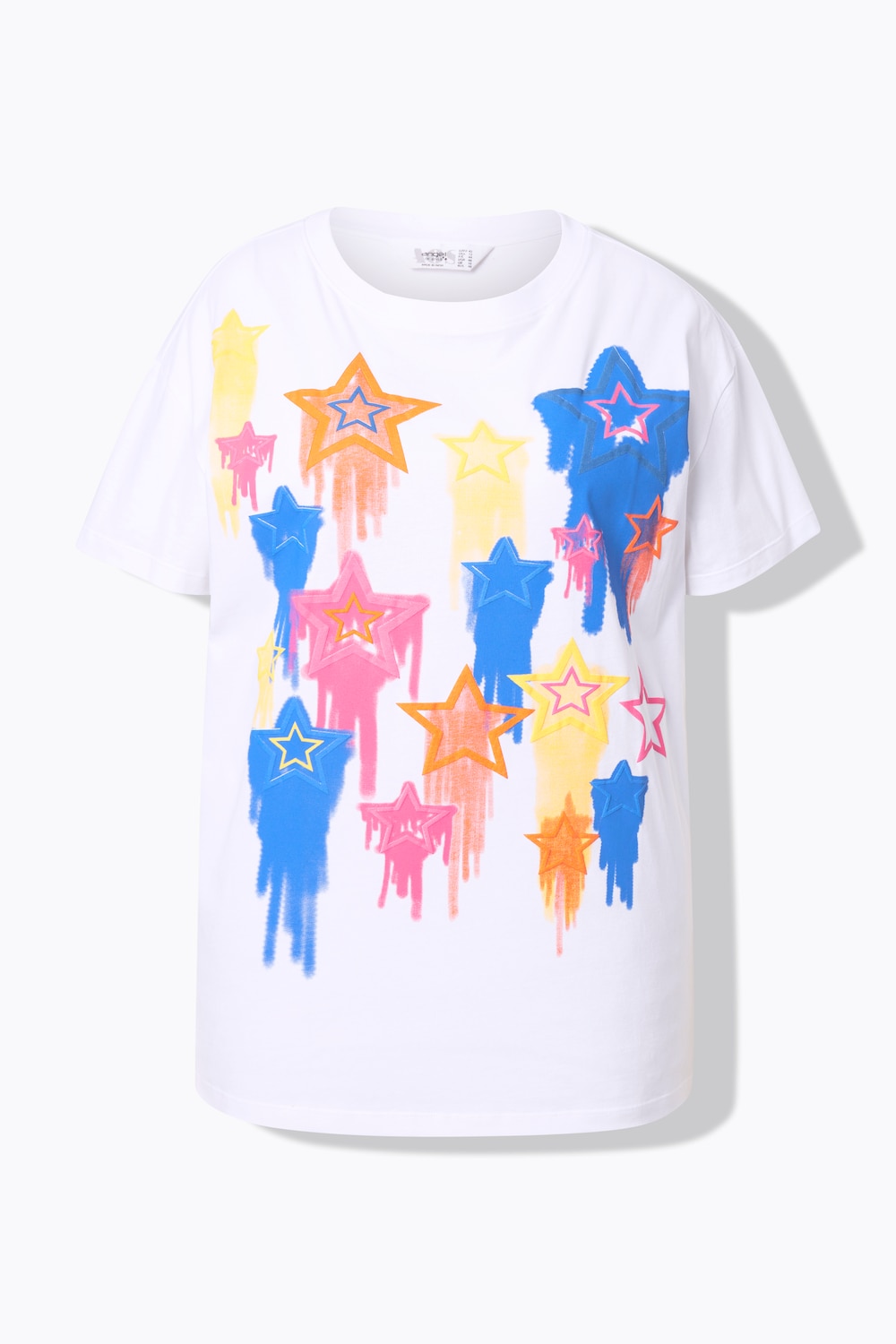 Stora storlekar T-shirt, Dam, vit, storlek: 54, Bomull, Angel of Style