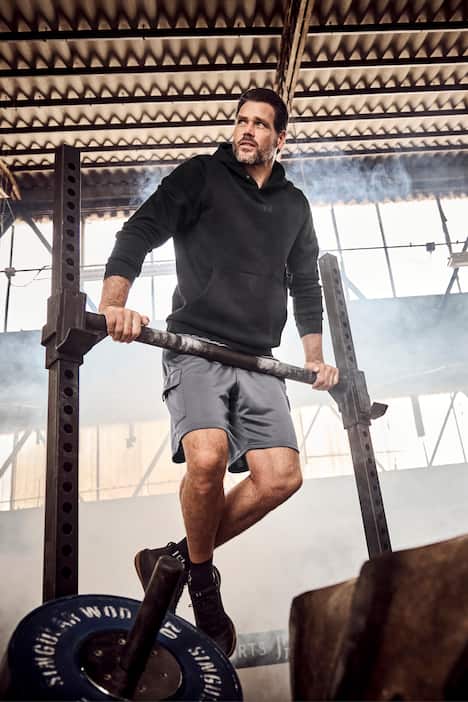 Bluza z kapturem JAY-PI, fitness, kaptur, kieszeń kangurka, nadruk na plecach, do roz. 7 XL