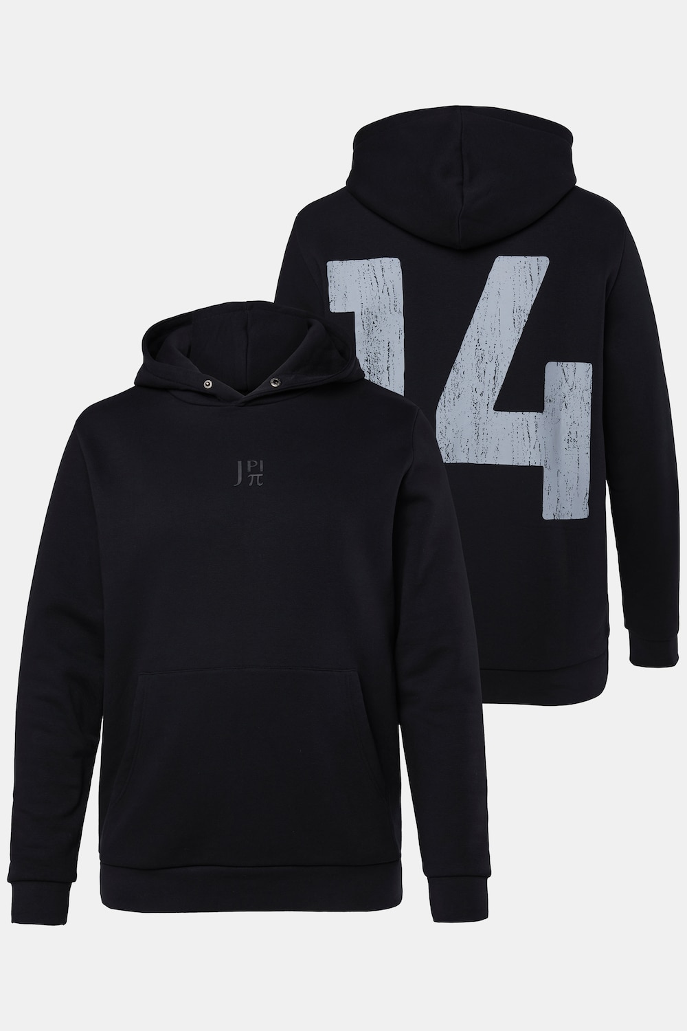 Sweat-shirt à capuche JAY-PI, poche kangourou et imprimé dans le dos, collection Fitness - jusqu'au 7 XL