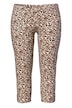 Capri, leopardí vzor, úzké nohavice, rozparek na lemu