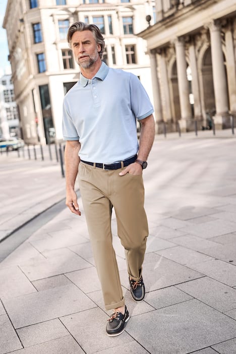 Boston Park poloshirt, korte mouw, tweekleurige jersey, tot 84/86