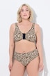 Corsage, leopardprint, frontlukning, uden bøjler