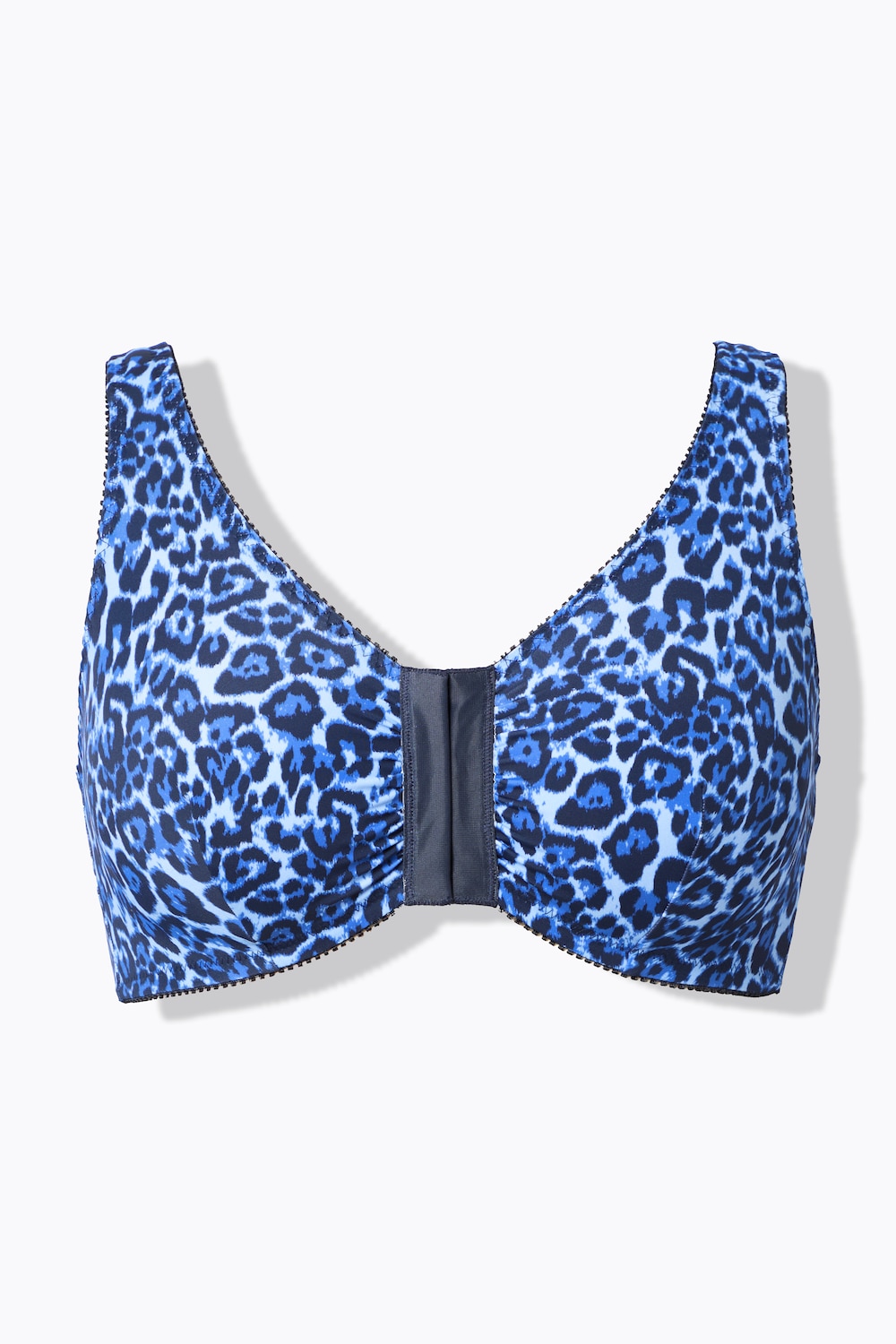 Stora storlekar Bustier utan bygel, Dam, blå, storlek: 100D, Syntetfibrer/Elastan, Ulla Popken