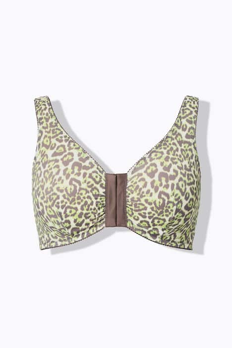 Bustier, Leomuster, Vorderverschluss, ohne Bügel