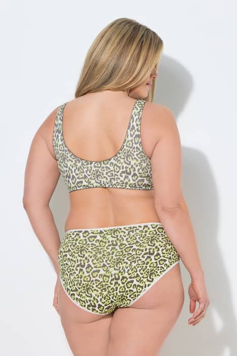 Bustier, Leomuster, Vorderverschluss, ohne Bügel