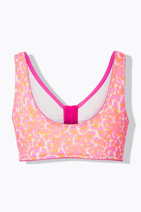 Bustier, Leomuster, Vorderverschluss, ohne Bügel