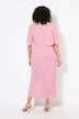 Maxikleid, Glitter, V-Ausschnitt, 3/4-Flügelarm