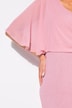 Maxikleid, Glitter, V-Ausschnitt, 3/4-Flügelarm