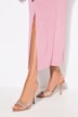 Maxikleid, Glitter, V-Ausschnitt, 3/4-Flügelarm