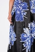 maxi-jurk met burnout-effect, A-lijn, V-hals, halve mouwen