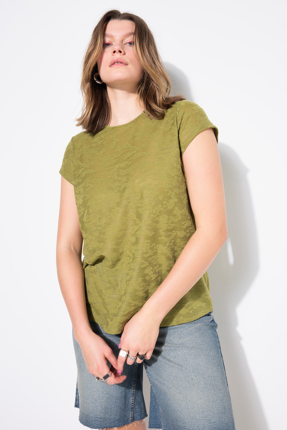 Große Größen T-Shirt, Damen, grün, Größe: 54/56, Polyester, Studio Untold