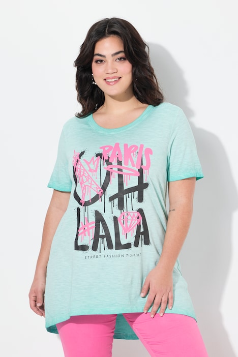 T-shirt, oversized, met Paris graffiti-tekst