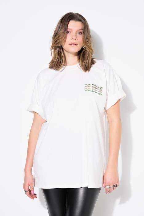 T-shirt dal taglio oversize con stampe davanti e dietro