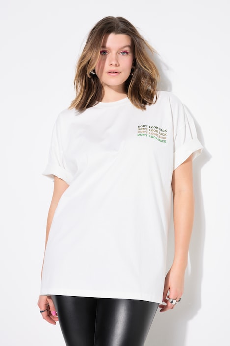 T-shirt dal taglio oversize con stampe davanti e dietro