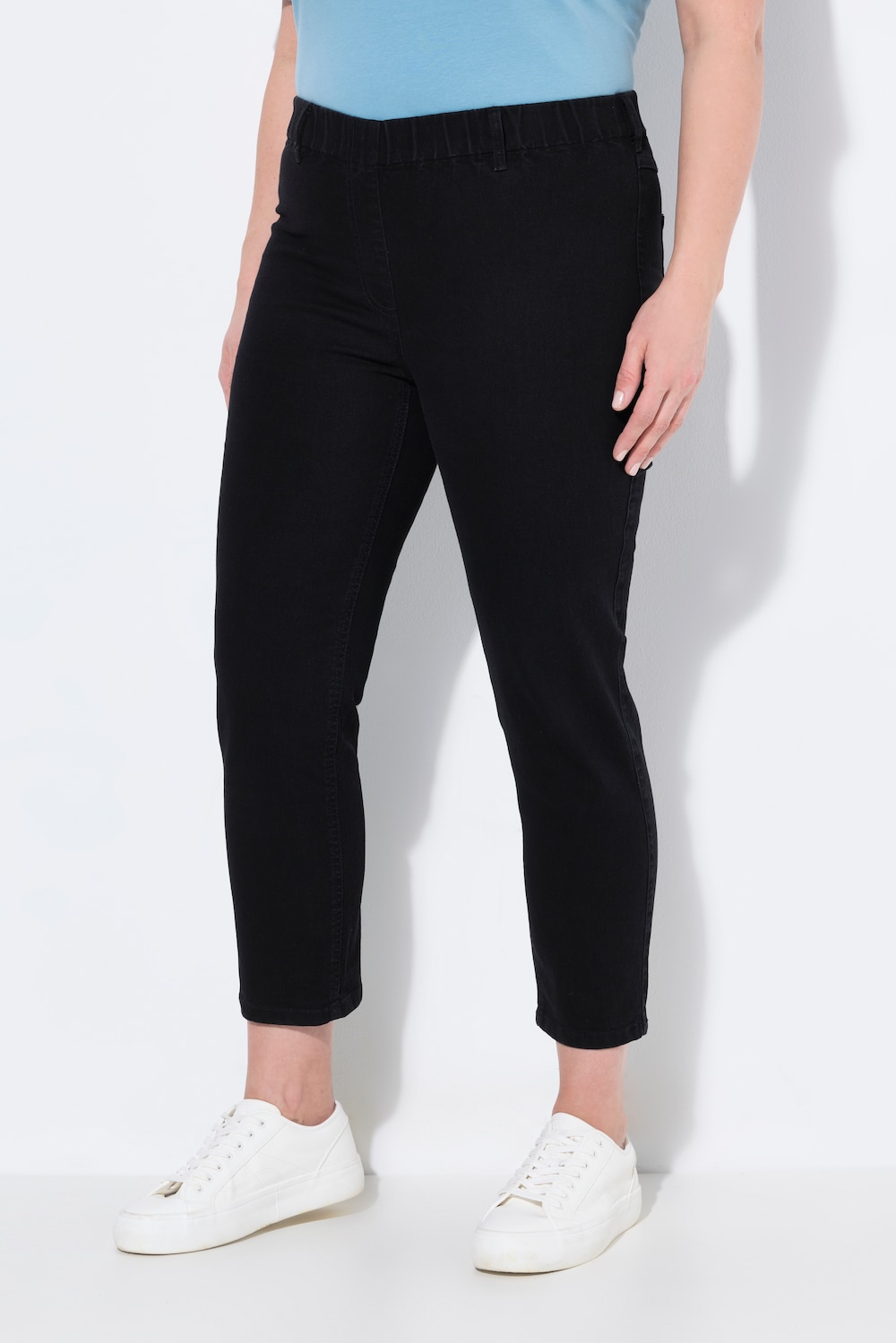 Große Größen 7/8-Jeggings Sienna, Damen, schwarz, Größe: 54, Baumwolle/Polyester, Ulla Popken