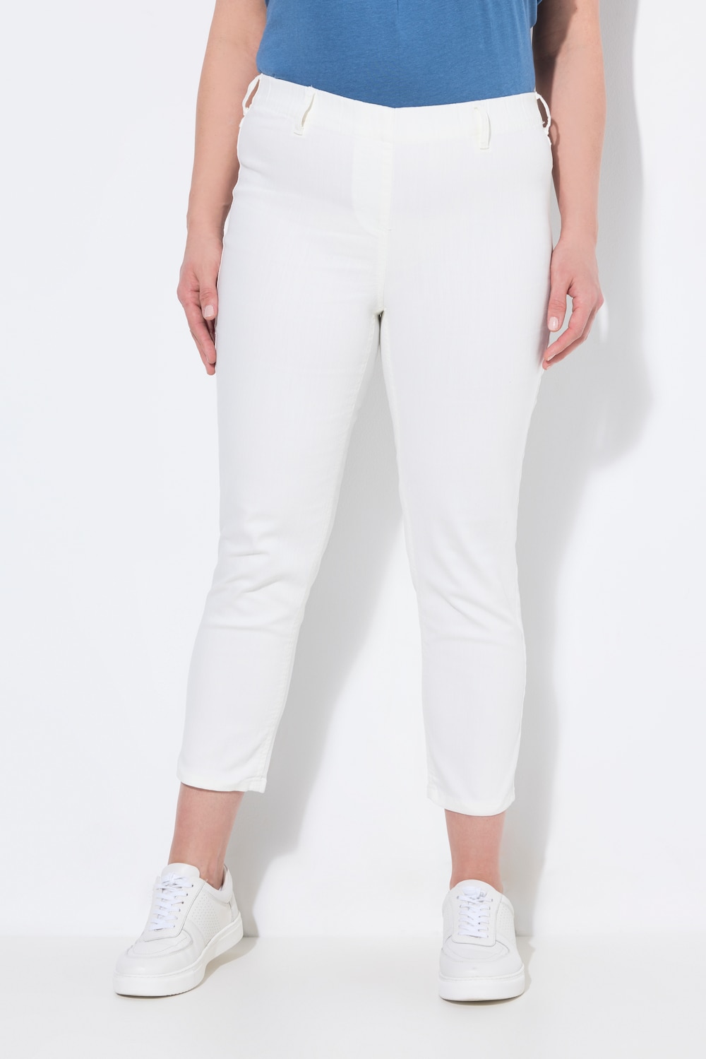 Große Größen 7/8-Jeggings Sienna, Damen, weiß, Größe: 50, Baumwolle/Polyester, Ulla Popken