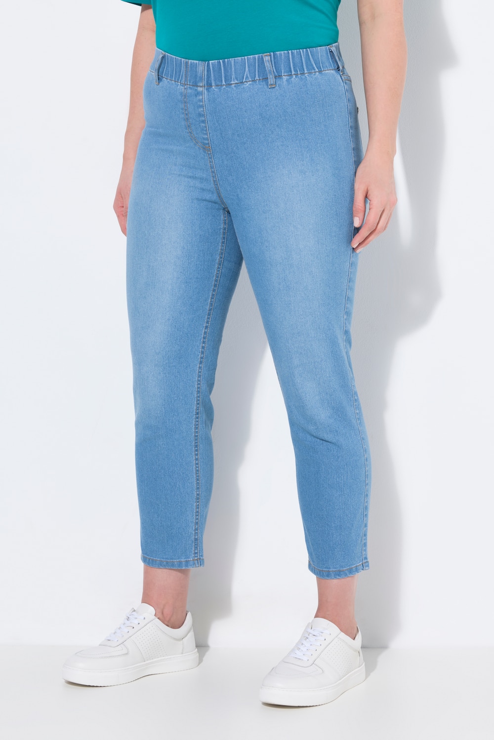 Große Größen 7/8-Jeggings Sienna, Damen, blau, Größe: 50, Baumwolle/Polyester, Ulla Popken