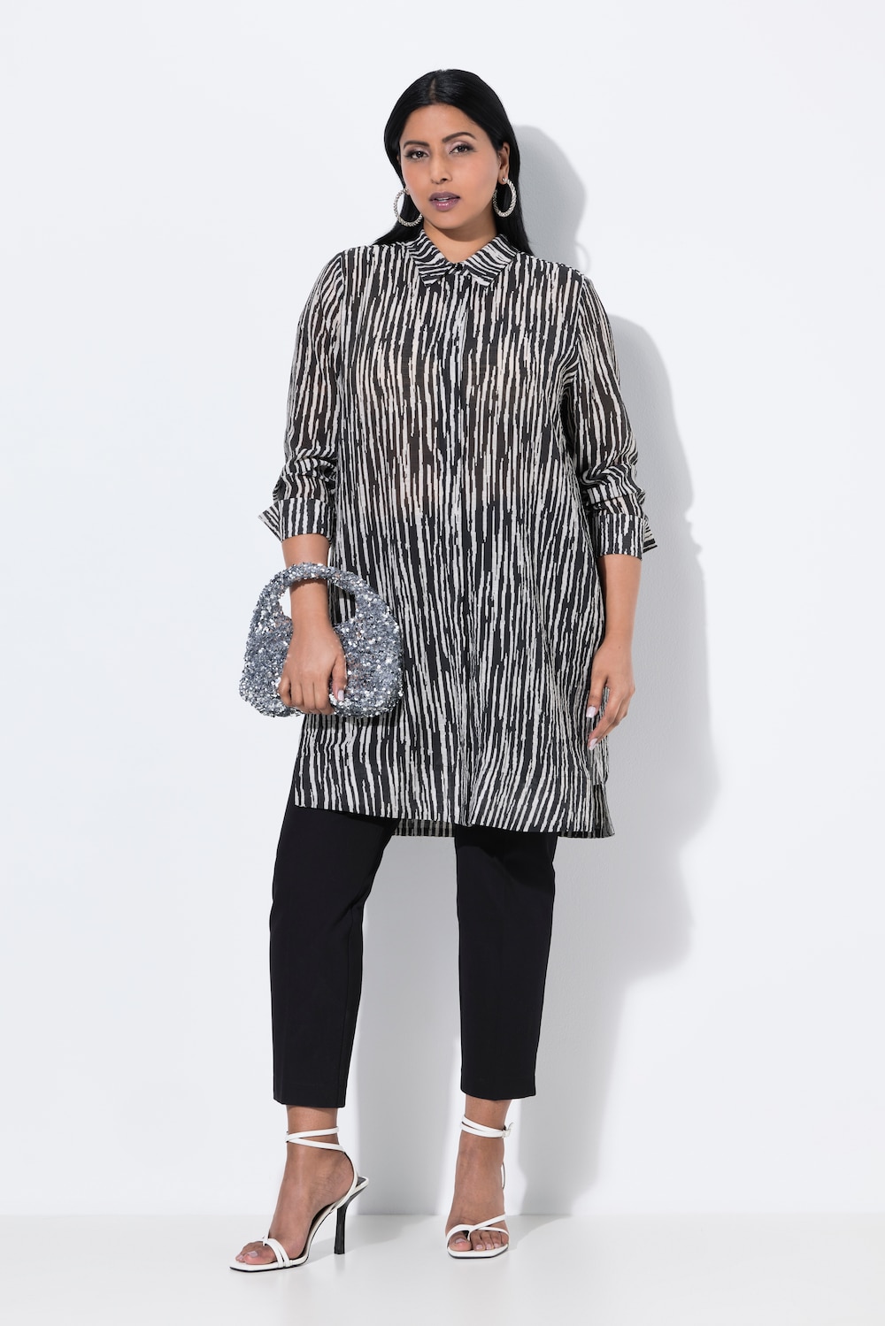 Longbluse, Struktur, Hemdkragen, Langarm