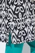 Slinky-langskjorte, blomsterdesign, V-hals, halve ermer