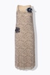 Maxikjole i mesh, A-linje, leopard, 3D-blomster