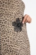 Maxikjole i mesh, A-linje, leopard, 3D-blomster