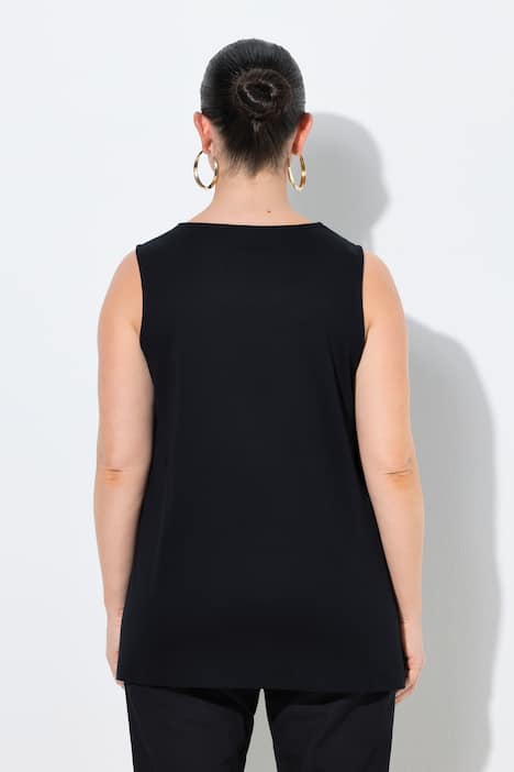 Top, A-Linie, Herzausschnitt, ärmellos, Pima Cotton