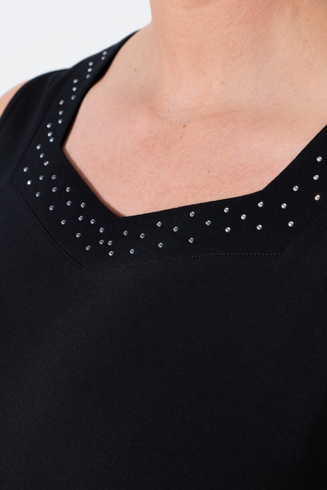 Top, A-Linie, Herzausschnitt, ärmellos, Pima Cotton